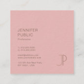 Vorlage für ein benutzerdefiniertes, modernes Desi Quadratische Visitenkarte (Rückseite)