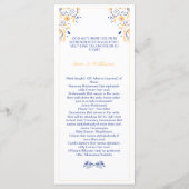 Vorlage für ein elegantes Hochzeitsprogramm (Rückseite)