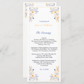 Vorlage für ein elegantes Hochzeitsprogramm (Vorne/Hinten)