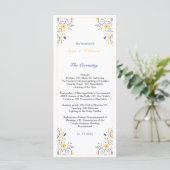 Vorlage für ein elegantes Hochzeitsprogramm (Stehend Vorderseite)