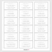 Vorlage für ein elegantes Script-Graue Guest-Adres Aufkleber (Blatt)