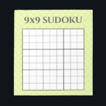 Vorlage für ein grünes geometrisches 9x9-Sudoku-Gi Notizblock<br><div class="desc">Diese Sudoku-Vorlage ist ideal für das Erlernen von Logik und Problemlösungsfähigkeiten und macht Spaß. Für Kinder und Erwachsene,  die es vorziehen,  Sudoku-Rätsel auf einem Blatt Papier zu lösen,  können Sie jetzt personalisierte Vorlagen verwenden. Alles ist anpassbar - Text,  Hintergrund und das 9x9 Raster.</div>