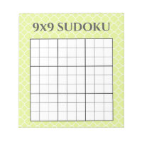 Vorlage für ein grünes geometrisches 9x9-Sudoku-Gi