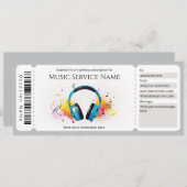 Vorlage für ein Musikabonnement (Vorne/Hinten)