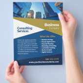 Vorlage für ein unternehmensberatendes Corporate-F Flyer (Hand)