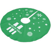 Vorlage für eindeutige benutzerdefinierte Familien Polyester Weihnachtsbaumdecke (Schrägansicht)