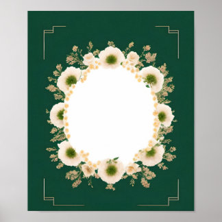 Vorlage für eine Blank-Hochzeitskarte Poster