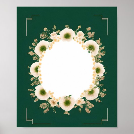 Vorlage für eine Blank-Hochzeitskarte Poster (Vorne)