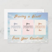 Vorlage für eine Blast-3-Foto-Postkarte Postkarte (Vorne/Hinten)