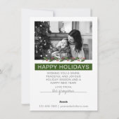 Vorlage für eine echte Anwesen-Happy-Holidays-Kart (Rückseite)