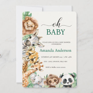 Vorlage für eine editierbare Safari-Baby-Shower-Ei