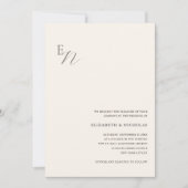 Vorlage für eine einfache digitale Hochzeitseinlad (Vorderseite)