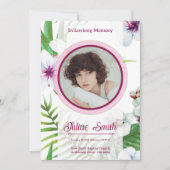 Vorlage für eine elegante Beerdigungskarte (Vorderseite)