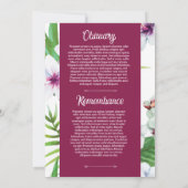 Vorlage für eine elegante Beerdigungskarte (Rückseite)