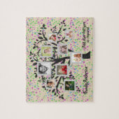 Vorlage für eine Fotocollage-Stammstruktur Persona Puzzle (Vertikal)