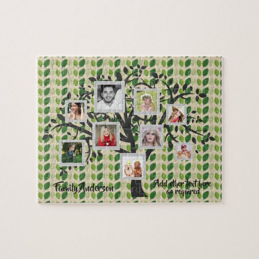 Vorlage für eine Fotocollage-Stammstruktur Persona Puzzle (Horizontal)