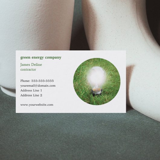 Vorlage für eine Green Energy Business Card Visitenkarte