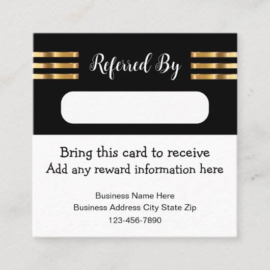 Vorlage für eine Klasse von Kundenkarten Empfehlungskarte (Vorderseite)