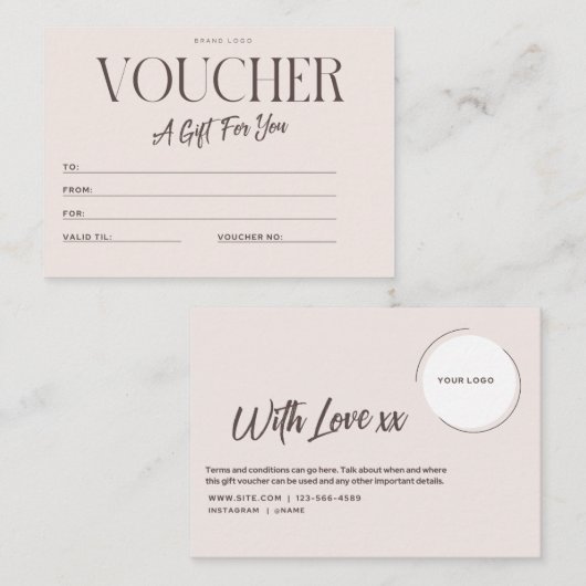 Vorlage für eine luxuriöse Minimalistische Geschen (Vorne/Hinten)