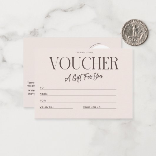 Vorlage für eine luxuriöse Minimalistische Geschen (Vorderseite/Rückseite Beispiel)