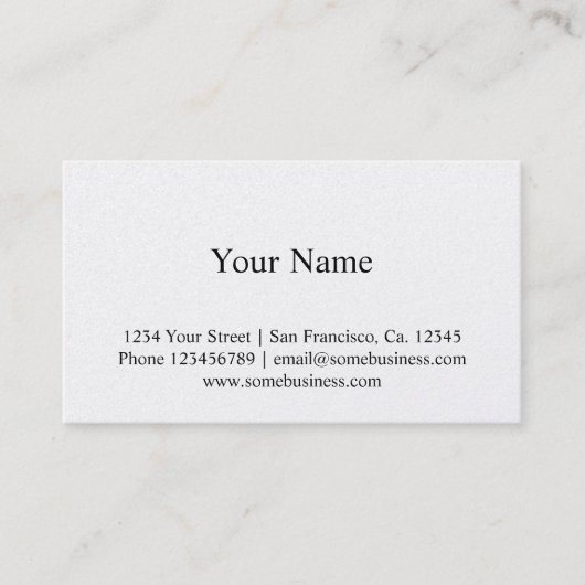 Vorlage für eine metallische Visitenkarte (Vorderseite)