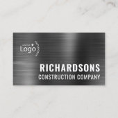 Vorlage für eine schwarze Metallbaufirma Visitenkarte (Vorderseite)