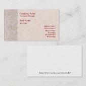 Vorlage für eine stilvolle Rose Border Business Ca Visitenkarte (Vorne/Hinten)