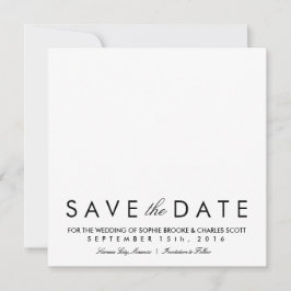 Vorlage für einfache Chic Square Save the Date