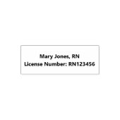 Vorlage für einfache Krankenpflegern Name und Lize Permastempel (Design)