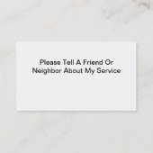 Vorlage für einfache Landschaftskarten Visitenkarte (Rückseite)