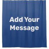Vorlage für einfache Navy und Weiß-Add-Message Duschvorhang (Vorderseite)