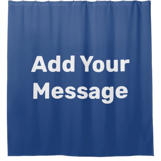 Vorlage für einfache Navy und Weiß-Add-Message Duschvorhang (Vorderseite)
