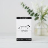 Vorlage für einfaches Logo-Schwarzes Pferd Visitenkarte (Stehend Vorderseite)