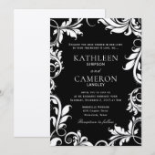 Vorlage für einladende Blätter | Black & Ecru (Vorne/Hinten)