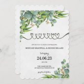 VORLAGE FÜR EINLADUNGEN IM INTERNET GRÜNE BLÄTTER (Vorne/Hinten)