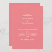 VORLAGE FÜR EINladungen online - Pfirsich (Vorne/Hinten)