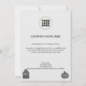 Vorlage für Einladungen und Einladungen von Büros (Rückseite)