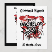 Vorlage für Einladungen von Bachelor-Gruppen (Vorne/Hinten)