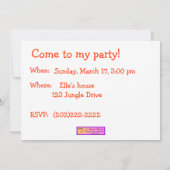 Vorlage für Elefanteneinladungen (Rückseite)