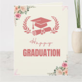 Vorlage für elegante Abschluss-Einladungskarte (Vorderseite)