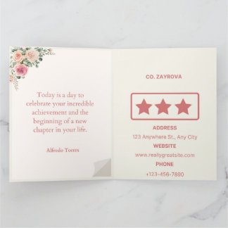 Vorlage für elegante Abschluss-Einladungskarte