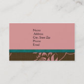 Vorlage für elegante Blumenkarten Visitenkarte (Rückseite)