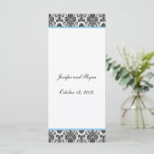 Vorlage für elegante Damask-Rackkarte (Stehend Vorderseite)
