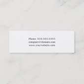 Vorlage für elegante Design Designer Business Card Mini Visitenkarte (Rückseite)