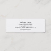 Vorlage für elegante Designer-Skinny-Visitenkarte Mini Visitenkarte (Rückseite)