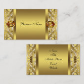 Vorlage für elegante Gold Scroll Business Card Visitenkarte (Vorne/Hinten)