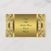 Vorlage für elegante Gold Scroll Business Card Visitenkarte (Rückseite)