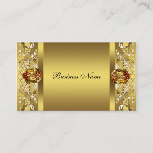 Vorlage für elegante Gold Scroll Business Card Visitenkarte (Vorderseite)