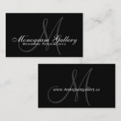Vorlage für elegante Monogram-Visitenkarten Visitenkarte (Vorne/Hinten)