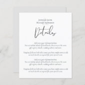 Vorlage für elegante Skriptangaben für Hochzeiten (Vorne/Hinten)